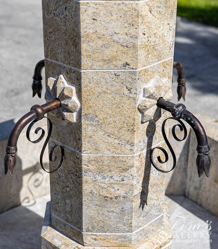 Marble Fountains  - French Countryside Fountain In Granite - MF-1482